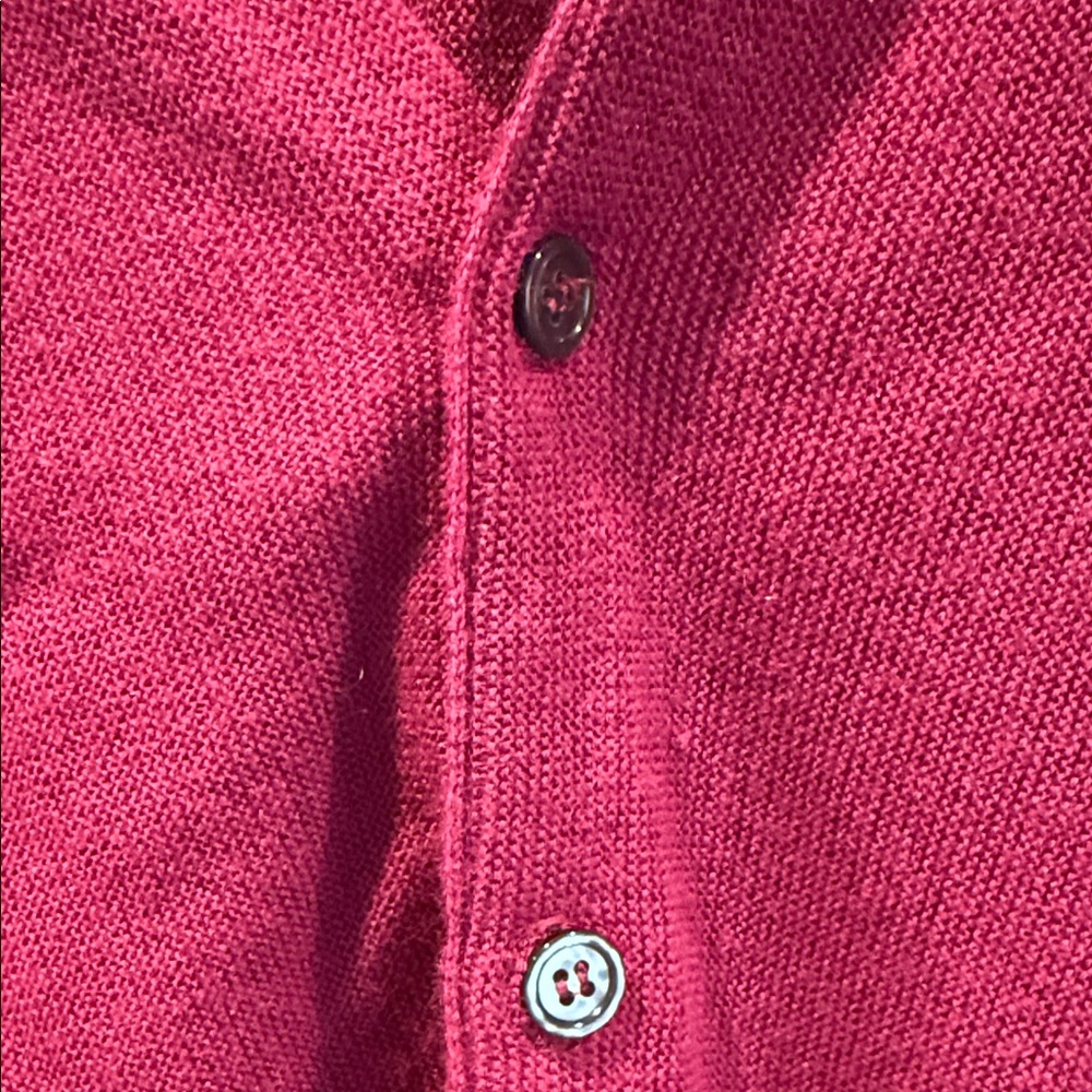 Vintage Lacoste Deep Raspberry cardigan - Picture 4 of 4